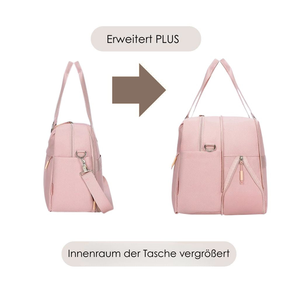 Elbsturm -  Erweiterbare Reisehandtasche für Puristen: robust, elegant, nordisch.