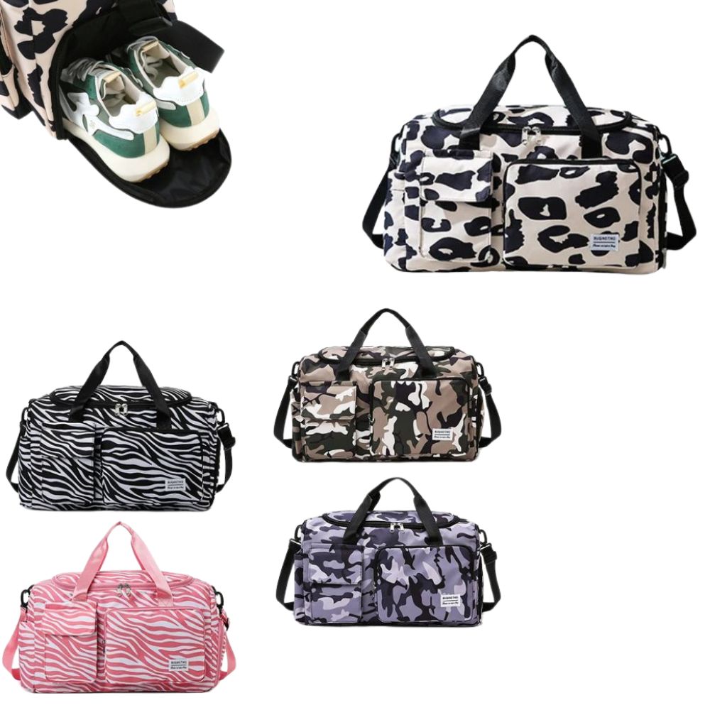 Strandwild - Leoprint & Zebralook Sport-, Reise- & Badetasche