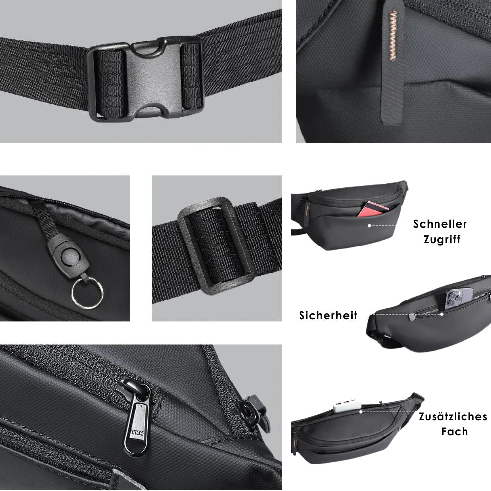 MR8 – Robuste Schulter- & Brusttasche für Alltag & Reisen