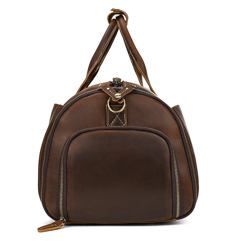 Torben - Vintage Leder-Reisetasche mit Kleidersack