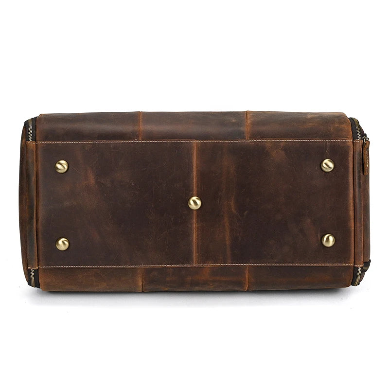 Torben - Vintage Leder-Reisetasche mit Kleidersack