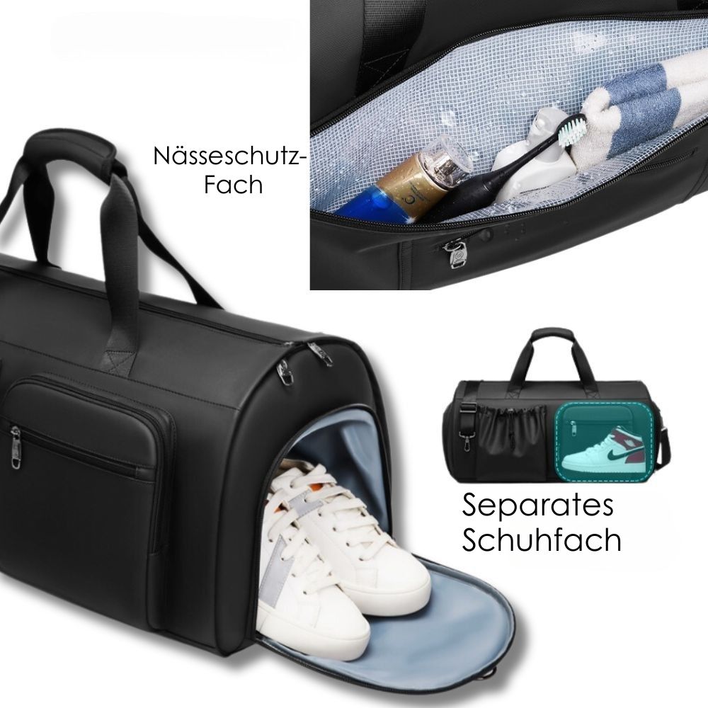 Hanseblick - Reisetasche & Rucksack mit Kleidersack & mehr Platz