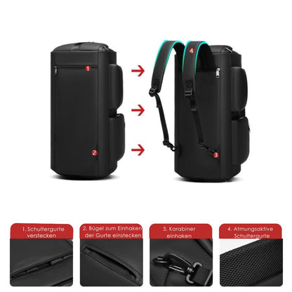 Hanseblick - Reisetasche & Rucksack mit Kleidersack & mehr Platz