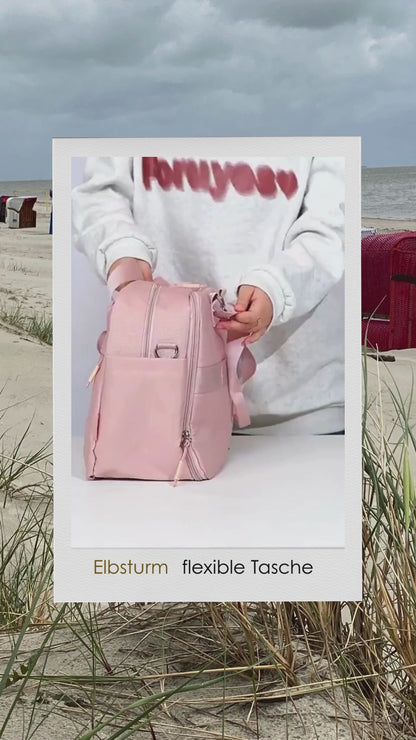 Elbsturm -  Erweiterbare Reisehandtasche für Puristen: robust, elegant, nordisch.